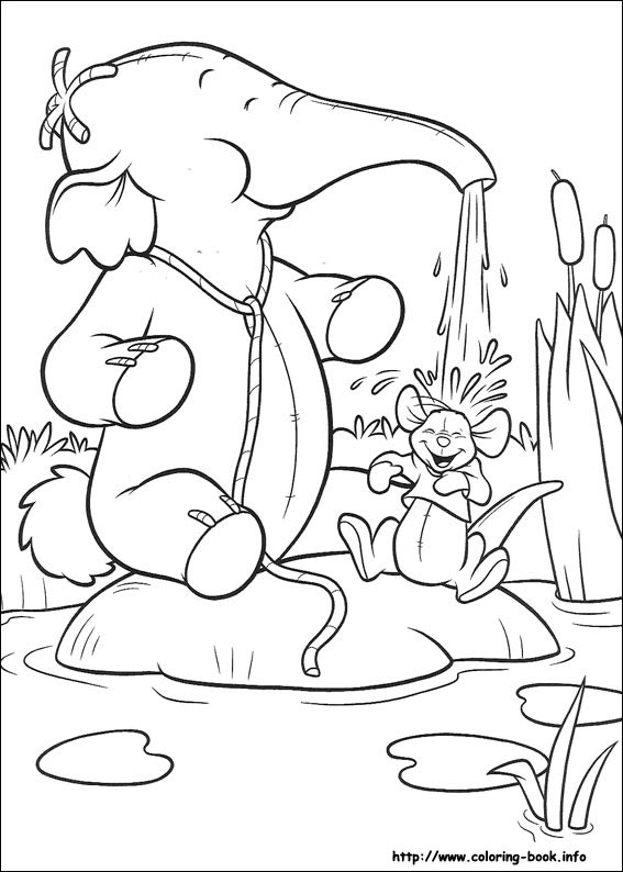 Pooh Heffalump coloring picture